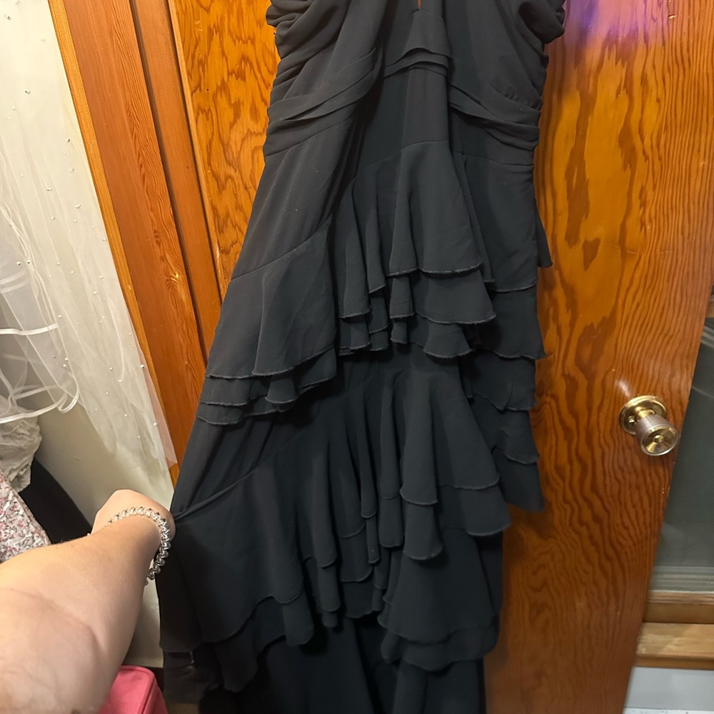 Fashion Nova Black Strapless Ruffle Dress - Picture 2 of 5